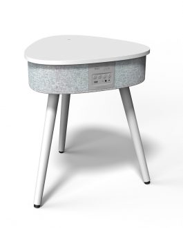 i-box Rest Wireless Charging & Bluetooth Side Table White