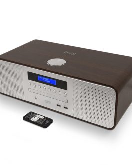 Compact Hi Fi Stereo Speaker System – Wallnut